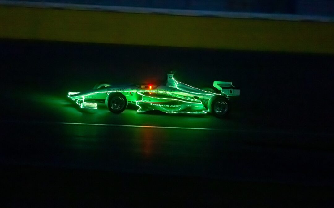 PoliMOVE-MSU race car participates in first-of-its-kind event at 2025 CES Indy Autonomous Challenge